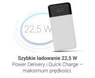Silver Monkey Powerbank Smart 10 000 mAh 22.5W Biały - 1481439 - zdjęcie 4